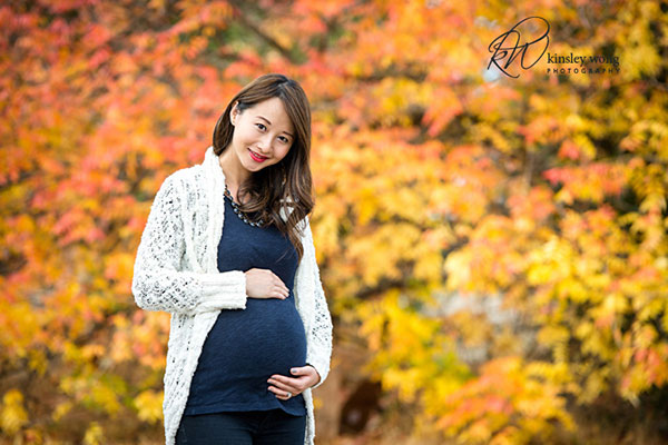 ایده عکس بارداری در پاییز
