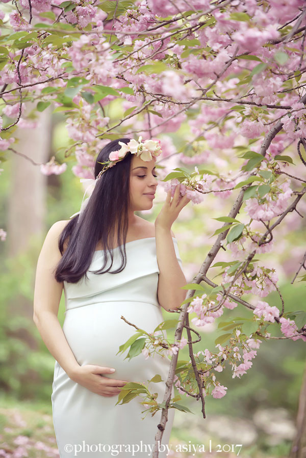 ایده عکاسی بارداری در فصل بهار